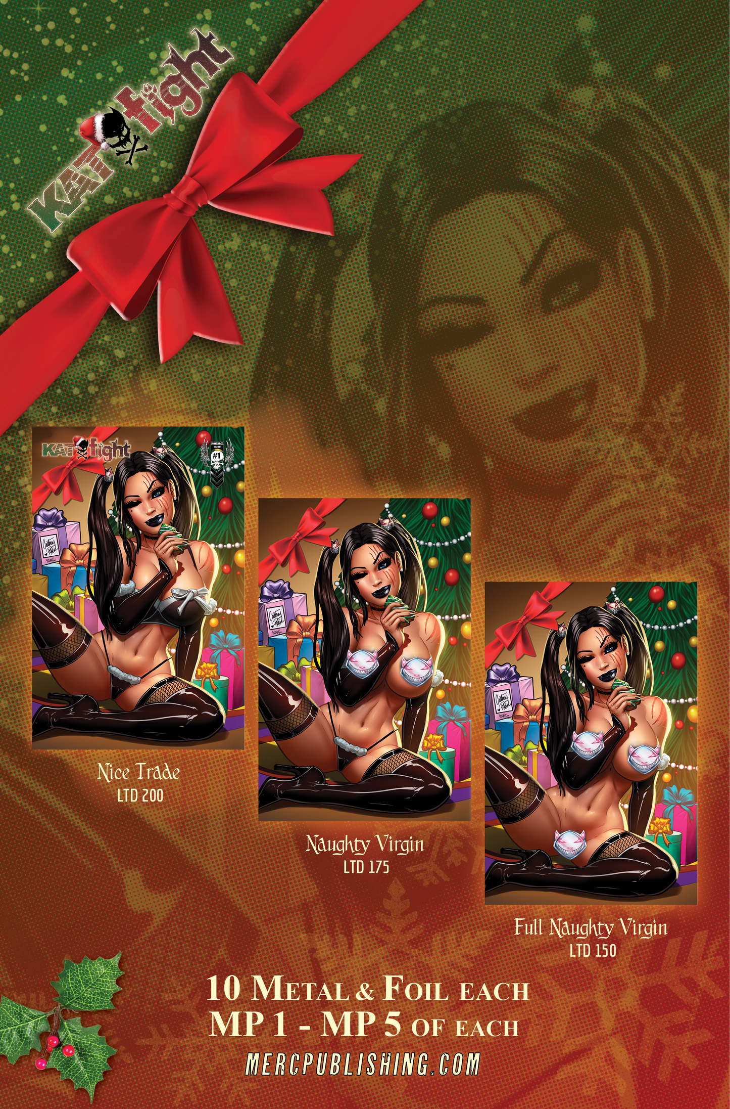 KATFIGHT #1 PREVIEW - COURNEY ROSE "SNACK"  FULL NAUGHTY FOIL- LTD 10