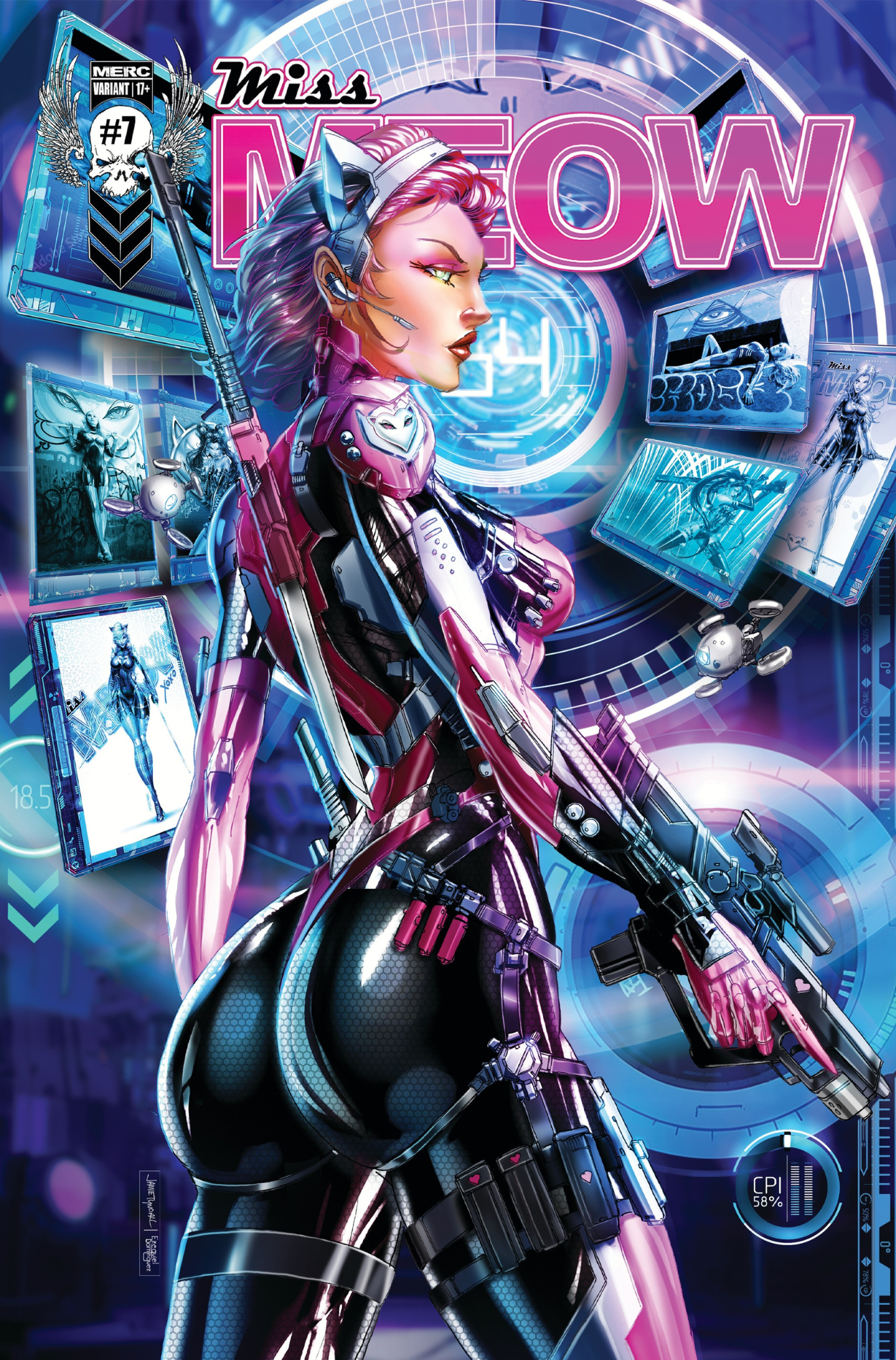 MISS MEOW #7 JAMIE TYNDALL "CYBER" - TD NICE - KICKSTARTER VARIANT