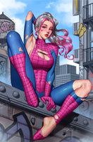 MISS MEOW #4 - DRAVACUS - MISS SPIDEY BATTLE DAMAGE METAL LTD 10
